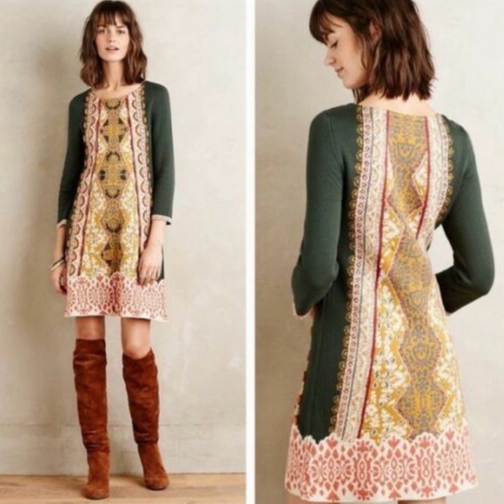 Anthropologie Knitted knotted Sweater Dress Size S